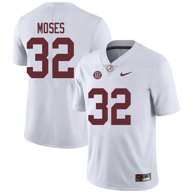Men #32 Dylan Moses Alabama Crimson Tide College Football Jerseys Sale-White